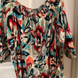 Denim 24/7 women multicolored top size 1X